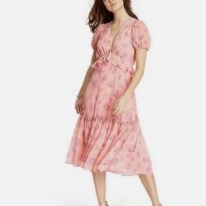 Love Shack Fancy x Target | Pink Floral Midi Dress